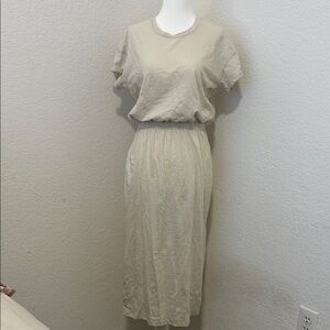 Old Navy Cream Midi Dress